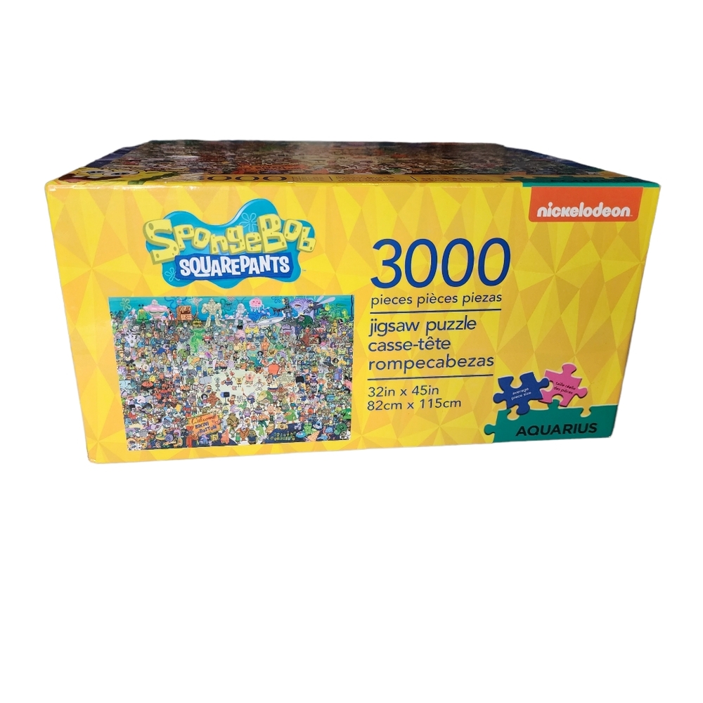Spongebob Squarepants 3000 Piece Jigsaw Puzzle 32in x 45in Licensed by Aquarius - Picture 7 of 8